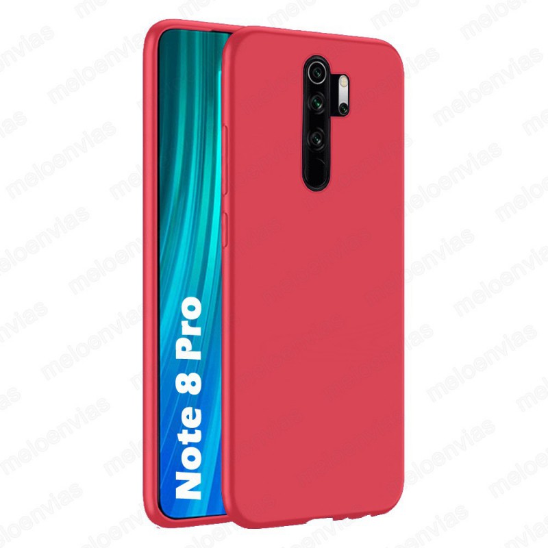 Funda carcasa para Xiaomi Redmi Note 8 Pro Gel TPU Liso mate Color Rosa
