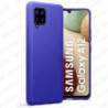 Funda carcasa para Samsung Galaxy A12 5G / 4G Gel TPU Liso mate Color Azul