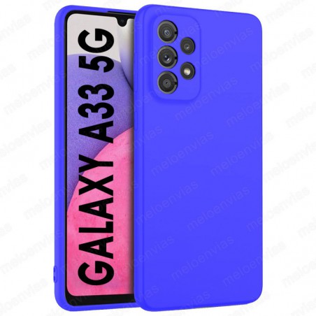 Funda carcasa para Samsung Galaxy A33 5G Gel TPU Liso mate Color Azul