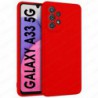 Funda carcasa para Samsung Galaxy A33 5G Gel TPU Liso mate Color Rojo