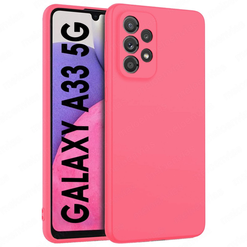 Funda carcasa para Samsung Galaxy A33 5G Gel TPU Liso mate Color Rosa