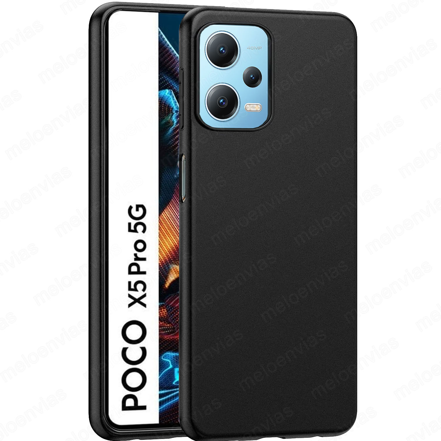 Funda Para Xiaomi Poco X5 Pro 5g Mate Con Vidrio Film Y Logo