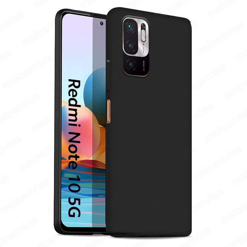 Funda carcasa para Xiaomi Redmi Note 10 5G Gel TPU Liso mate Color Negro
