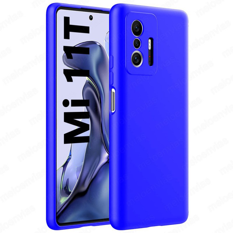 Funda carcasa para Xiaomi 11T Gel TPU Liso mate Color Azul