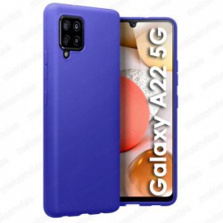 Funda carcasa para Samsung Galaxy A22 5G Gel TPU Liso mate Color Azul