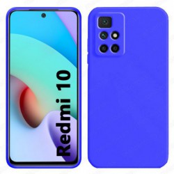 Funda carcasa para Xiaomi Redmi 10 Gel TPU Liso mate Color Azul