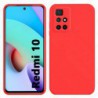Funda carcasa para Xiaomi Redmi 10 Gel TPU Liso mate Color Rojo