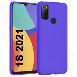 Funda carcasa para Alcatel 1S 2021 Gel TPU Liso mate Color Azul