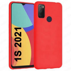 Funda carcasa para Alcatel 1S 2021 Gel TPU Liso mate Color Rojo