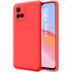 Funda carcasa para Vivo Y21 / Y21S / Y33S Gel TPU Liso mate Color Rojo