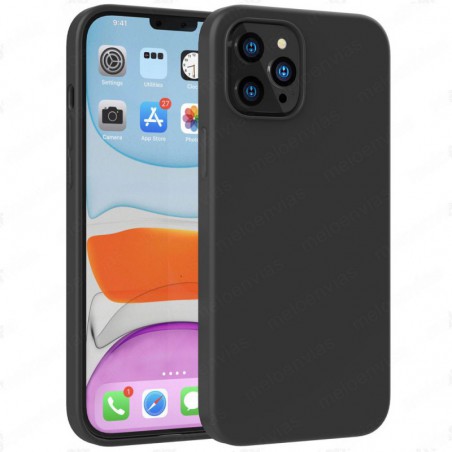 Funda carcasa para iPhone 12 Pro max Gel TPU Liso mate Color Negro