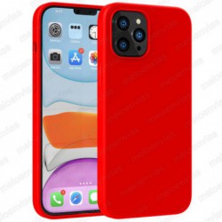 Funda carcasa para iPhone 12 Pro max Gel TPU Liso mate Color Rojo