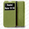 Funda para Xiaomi Redmi Note 10 5G carcasa de cuero tipo libro funcion soporte con ventana y cierre de iman Color Dorado