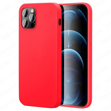 Funda carcasa para Apple iPhone 13 Pro Max Gel TPU Liso mate Color Rojo