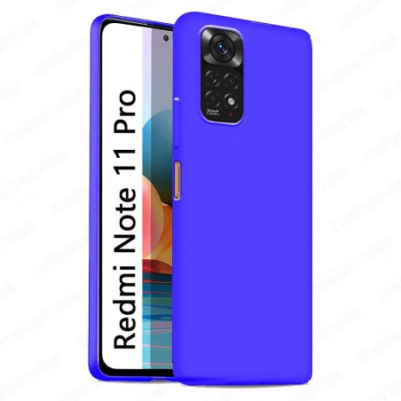 Funda carcasa para Xioami Redmi Note 11 Pro Gel TPU Liso mate Color Azul