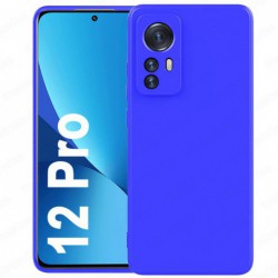 Funda carcasa para Xioami 12 Pro 5G Gel TPU Liso mate Color Azul