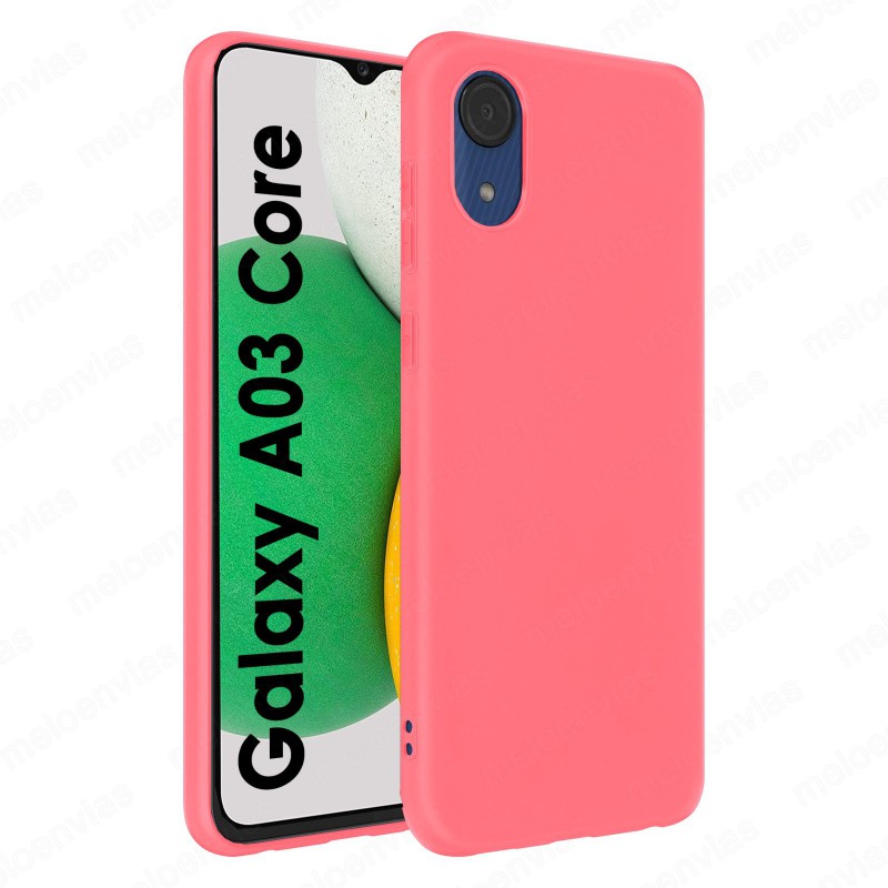 Funda carcasa para Samsung Galaxy A03 Core Gel TPU Liso mate Color Rosa