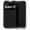 Funda para Xiaomi Redmi 10 carcasa de cuero tipo libro funcion soporte con ventana y cierre de iman Color Negro