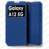 Funda para Samsung Galaxy A12 4G / 5G carcasa de cuero tipo libro funcion soporte con ventana y cierre de iman Color Azul