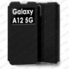 Funda para Samsung Galaxy A12 4G / 5G carcasa de cuero tipo libro funcion soporte con ventana y cierre de iman Color Negro