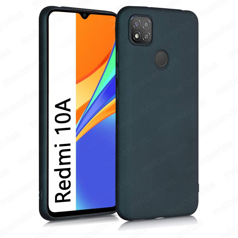 Funda carcasa para Xiaomi Redmi 10A Gel TPU Liso mate Color Negro