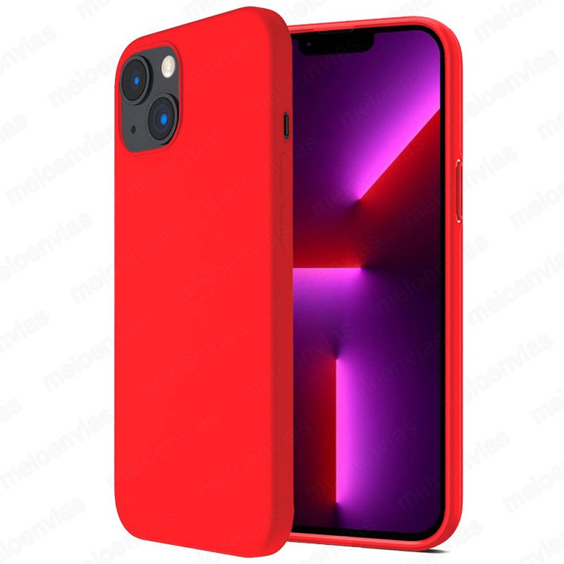 Funda carcasa para iPhone 14 Plus 6.7 Gel TPU Liso mate Color Rojo