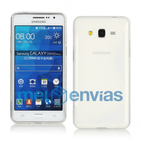 Funda carcasa para Samsung Galaxy Grand Prime G530H Gel TPU Diseño S-line Color Transparente