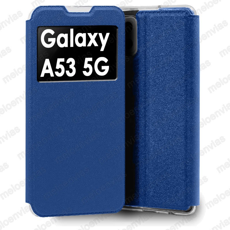 Funda carcasa para Samsung Galaxy A53 5G Libro Estuche Funcion Soporte Color Azul