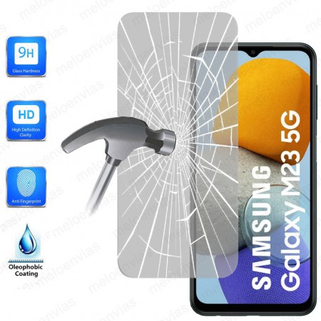 Pack 2 Unidades Cristal Templado Protector Pantalla Para Samsung Galaxy M23 4G Vidrio 100% Transparente