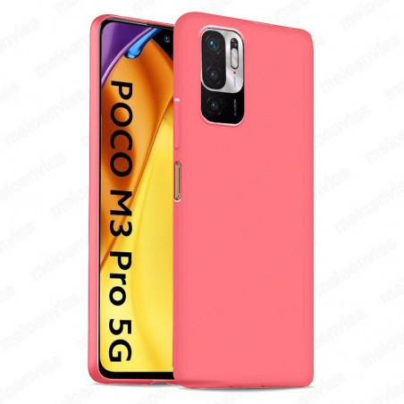 Funda Carcasa Xiaomi Poco M3 Pro 5G Silicona Gel TPU Liso Mate Color Rosa