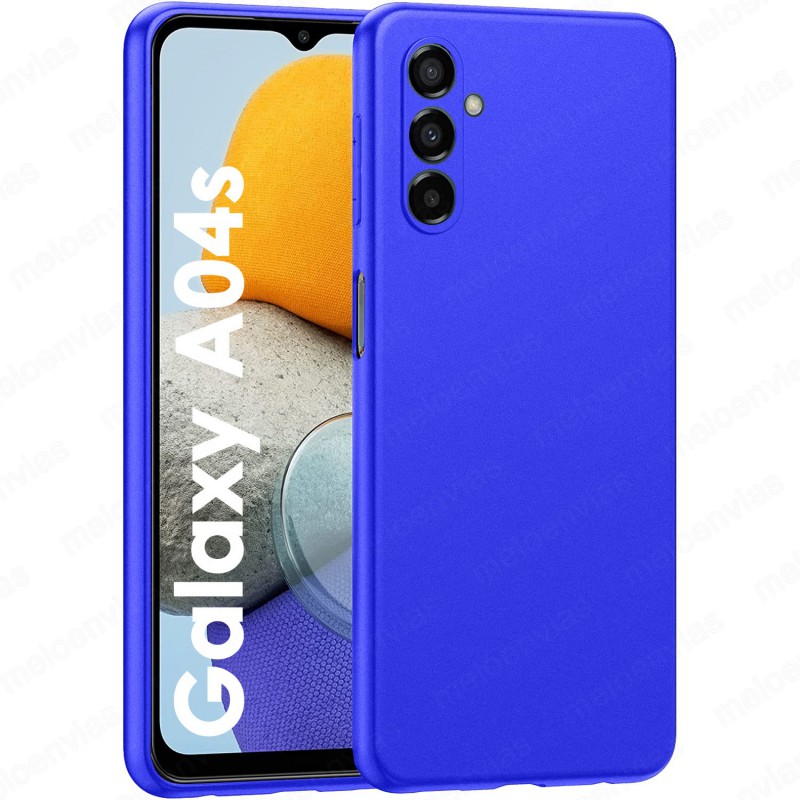 Funda Carcasa Samsung Galaxy A04s Silicona Gel TPU Liso Mate Color Azul