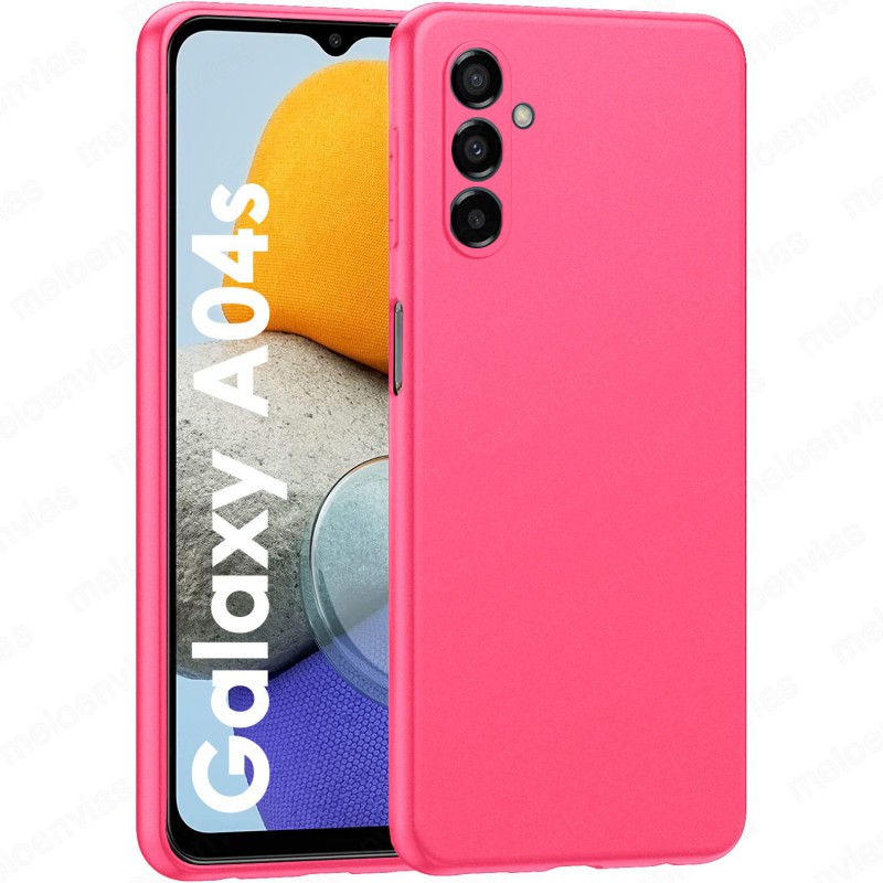 Funda Carcasa Samsung Galaxy A04s Silicona Gel TPU Liso Mate Color Rosa