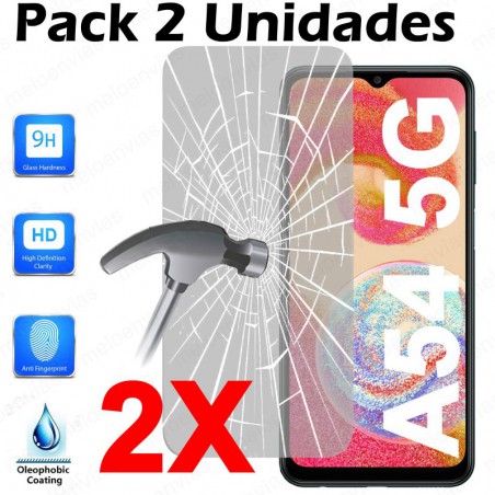 Pack 2 Unidades Cristal Templado Protector Pantalla Para Samsung Galaxy A54 5G Vidrio 100% Transparente