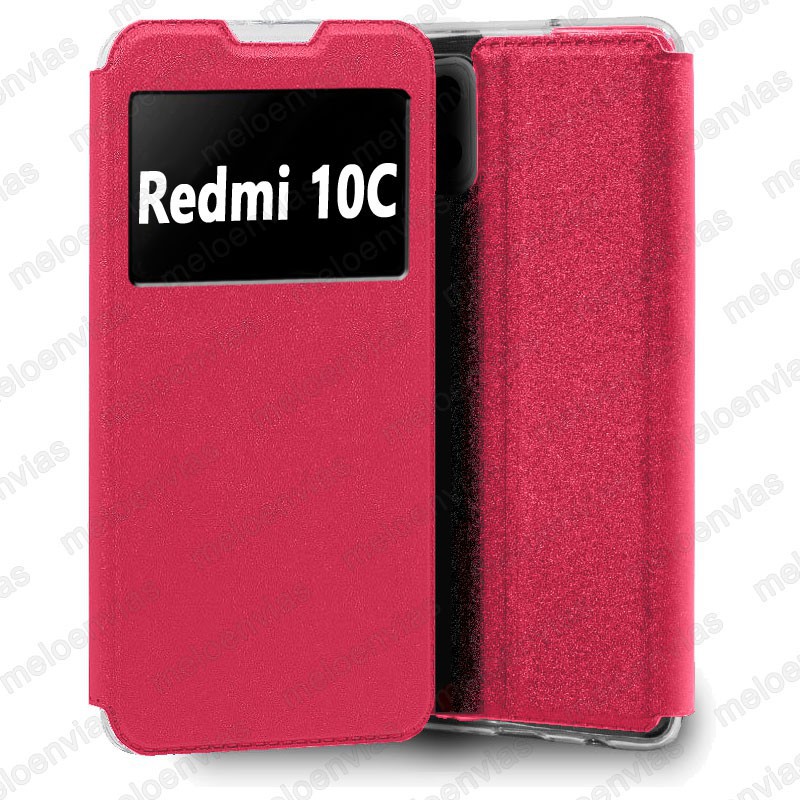 Funda carcasa para Xiaomi Redmi 10C Libro Estuche Funcion Soporte Color Rosa Fucsia