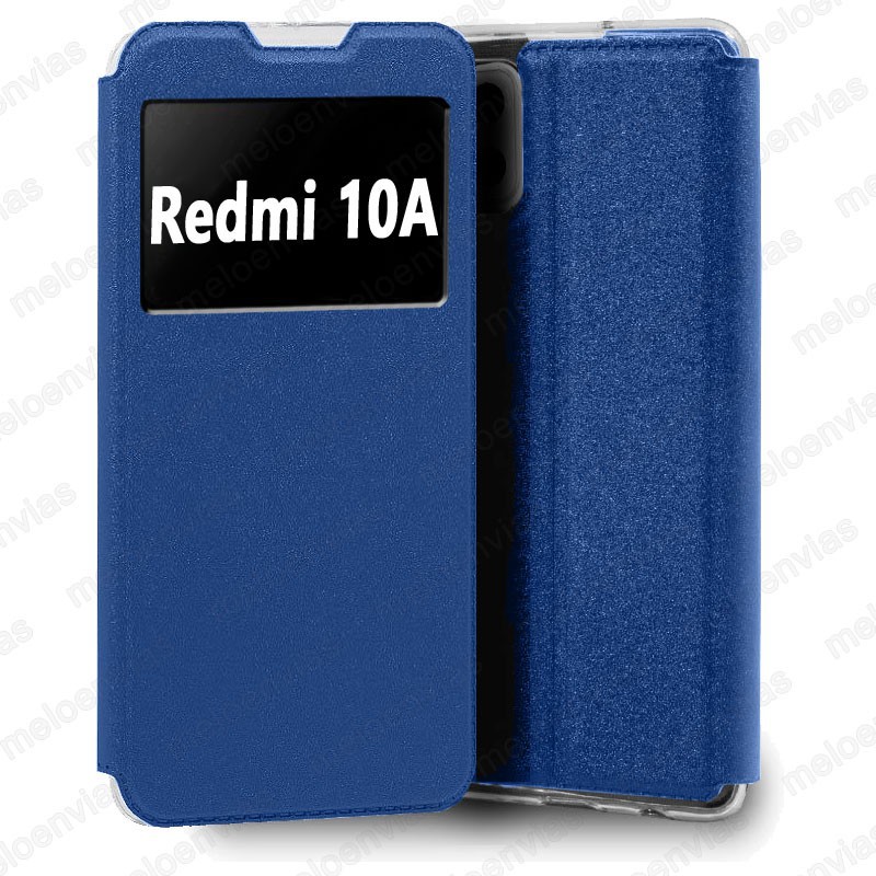 Funda carcasa para Xiaomi Redmi 10A Libro Estuche Funcion Soporte Color Azul