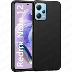 Funda Carcasa Xiaomi Redmi Note 12 5G Silicona Gel TPU Liso Mate Color Negro