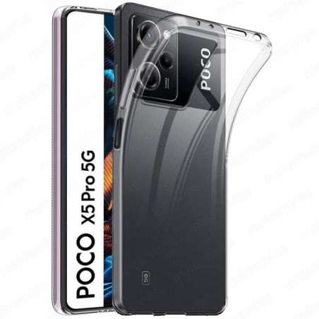 Funda Carcasa Xiaomi Poco X5 Pro 5G Silicona Gel TPU Liso 100% Transparente