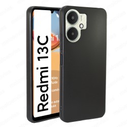 Funda Xiaomi Redmi 13C Carcasa Forro Silicona Gel TPU Flexible Liso Mate Color Negro