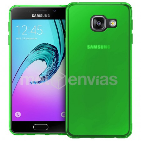 Funda carcasa para Samsung Galaxy A5 A510 (2016) Gel TPU Liso mate Color Verde