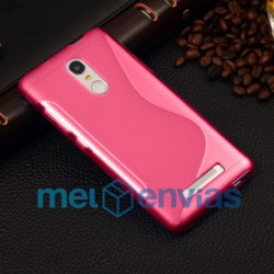 Funda carcasa para Xiaomi Redmi Note 3 Gel TPU Diseño S-line Color Rosa