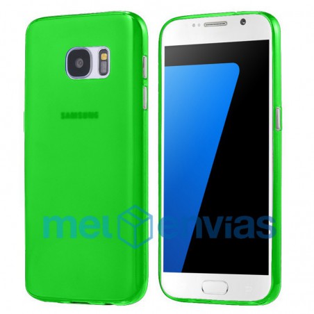 Funda carcasa para Samsung Galaxy S7 Edge SM-G935 Gel TPU Liso mate Color Verde