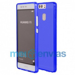 Funda carcasa para Huawei P9 Gel TPU Liso mate Color Azul