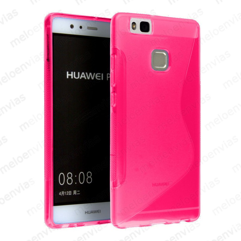 Funda carcasa para Huawei P9 Lite Gel TPU Diseño S-line Color Rosa