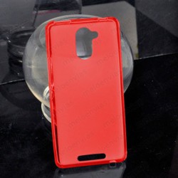 Funda carcasa para BQ Aquaris U Plus Gel TPU Liso mate Color Rojo