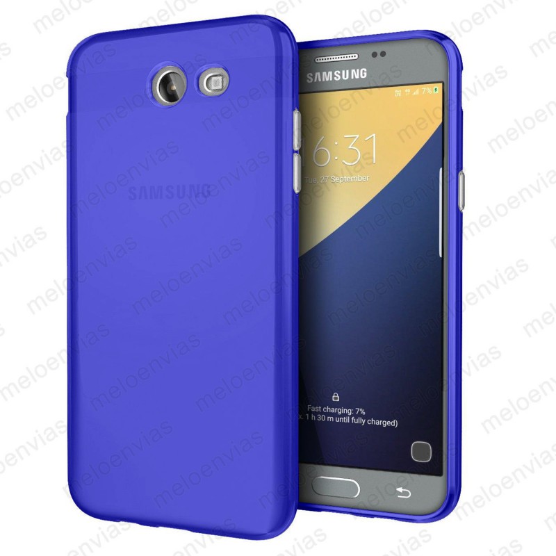 Funda carcasa para Samsung Galaxy J3 2017 Gel TPU Liso mate Color Azul