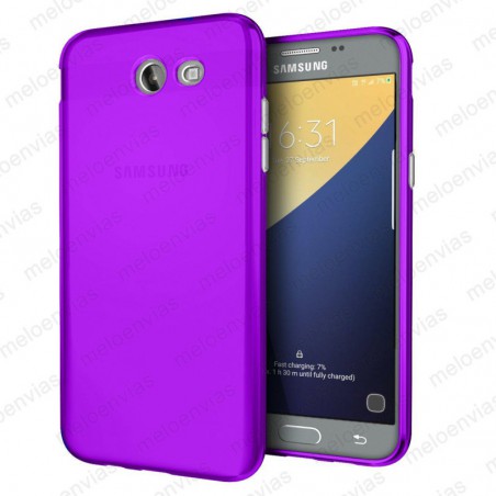 Funda carcasa para Samsung Galaxy J3 2017 Gel TPU Liso mate Color Morado