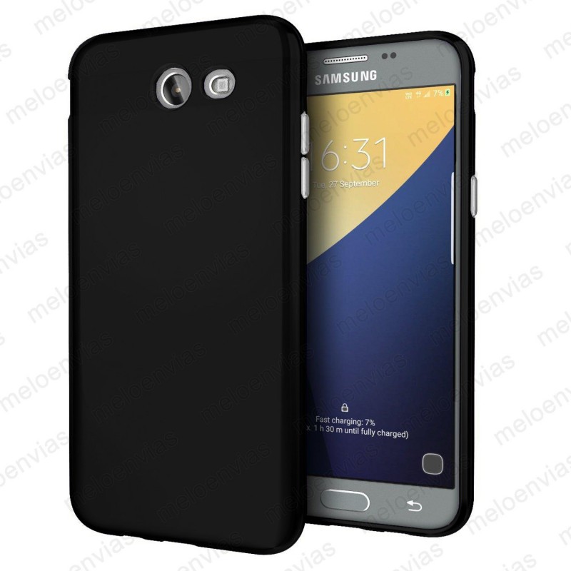 Funda carcasa para Samsung Galaxy J3 2017 Gel TPU Liso mate Color Negro