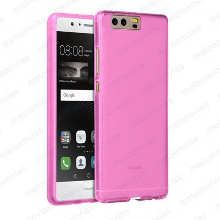 Funda carcasa para Huawei P10 Gel TPU Liso mate Color Rosa