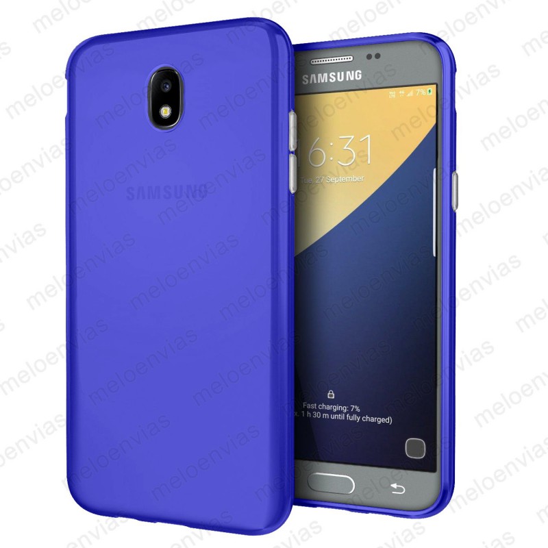 Funda carcasa para Samsung Galaxy J5 2017 Gel TPU Liso mate Color Azul