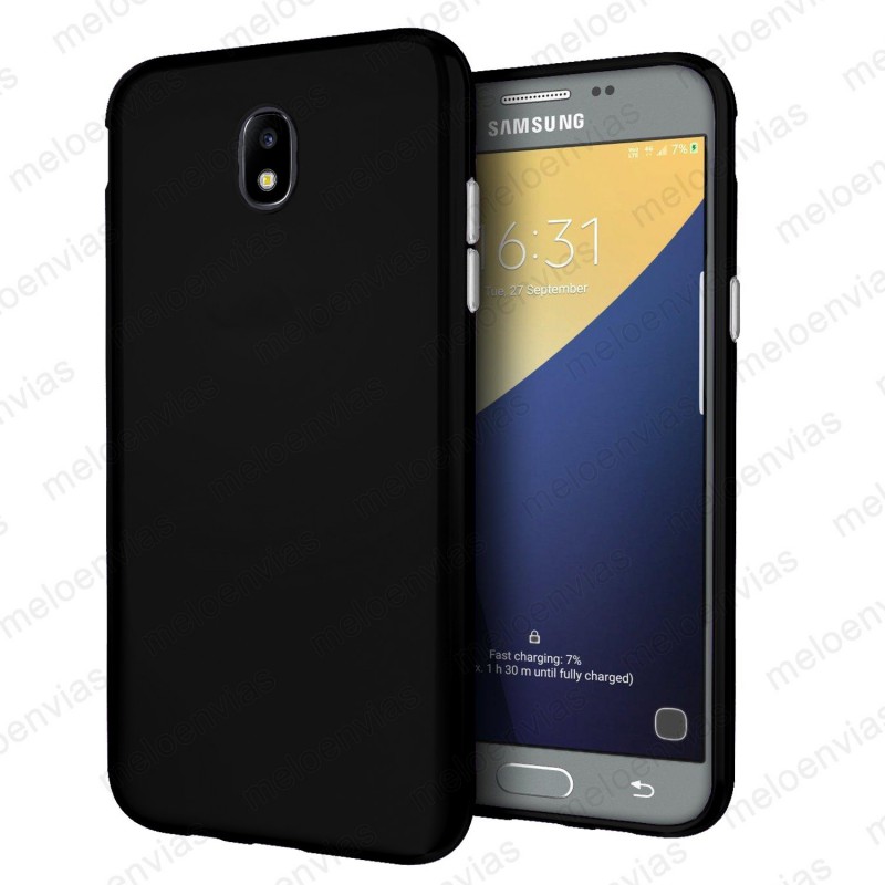Funda carcasa para Samsung Galaxy J5 2017 Gel TPU Liso mate Color Negro